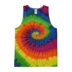 Multi-Color Tie Dye Tank Tops Sleeveless T-Shirts Adult S to XXXL Cotton