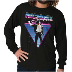 Michael Jackson Pop Star Vaporwave Triangle Long Sleeve Tshirt for Men or Women