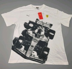 PUMA Scuderia Ferrari F1 Racing Graphic White T-Shirt Men’s Size Medium NWT
