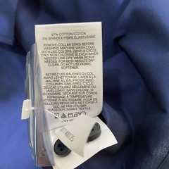 Express 1MX Slim Fit Mens Dress Shirt L 16-16.5 Navy Blue