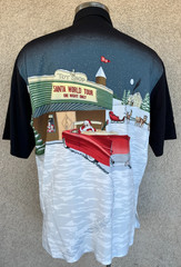 Tori Richard Santa Claus Toy Shop World Tour Christmas Holiday Shirt Men’s 2XL
