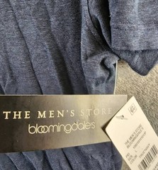 The Men’s Store at Bloomingdale’s Johnny Collar Linen Polo Shirt L True Navy