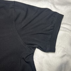 black polo shirt XL ornate design made with rhinestones and gold-colored bead