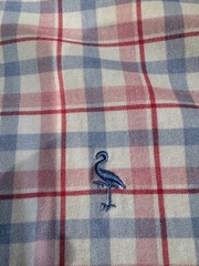 TailorByrd XL knit blue pink white plaid button front Button down shirt EUC
