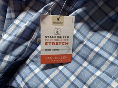 Van Heusen Men’s Blue Plaid XL 17 to 17-1/2 Long Sleeve Button Down Shirt NWT