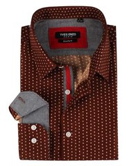 Mens Polka Dots Printed Cotton-poly 8 Shirts Long Sleeve Causal/Formal S-2XL+