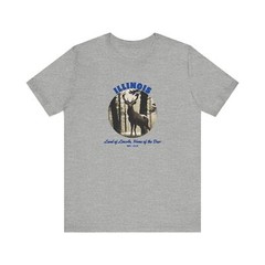 Illinois White-Tailed Deer Shirt, Unisex State Animal Tee, Illinois Apparel