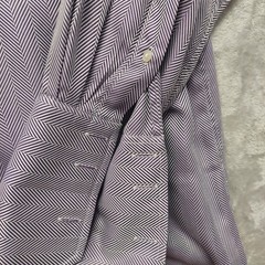 Thomas Pink Prestige Dress Shirt Mens 16.5 35 Purple Herringbone French Cuff
