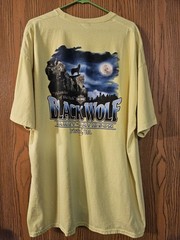 VTG HARLEY DAVIDSON Eagle 2008 T Shirt 3XL Safety Yellow Black Wolf Pack Biker
