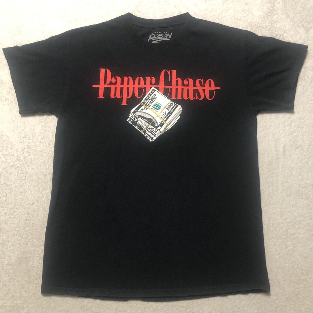 CASH MONEY $100 BILLS PAPER CHASE T-SHIRT WODS OF BENJAMINS HIP HOP