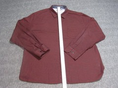 Van Heusen Never Tuck Classic Fit Men’s long sleeve maroon button shirt XL