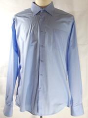 AMANTI ITALIAN Shirt Men’s 17.0 LIGHT BLUE Casual Dress Long Sleeve Button Up