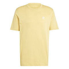 adidas Essentials Logo Crew Neck Short Sleeve T-Shirt Mens Beige Casual Tops IR9