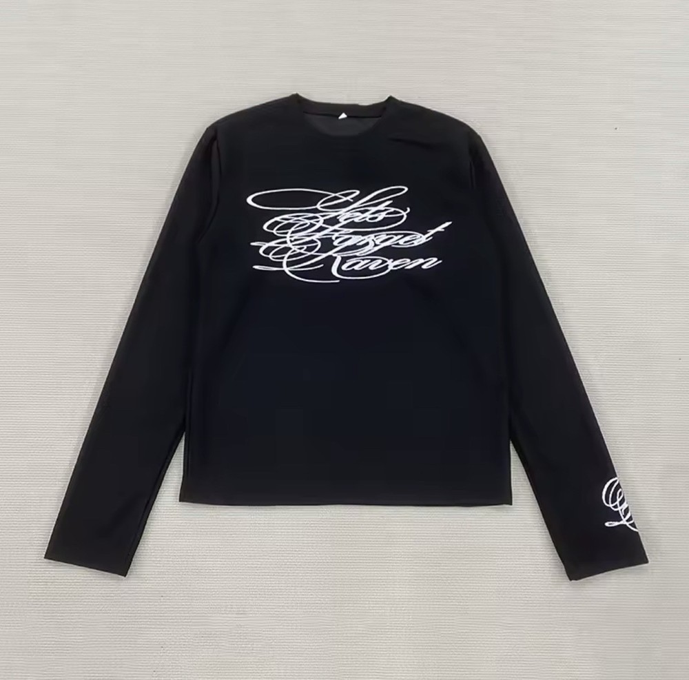 American Dark Retro Y2K Printed Long Sleeved T-Shirt Gothic Trendy Outfit Top.