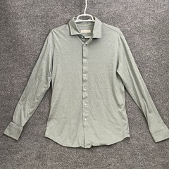 Luca Faloni Button Up Shirt Men’s Sz XL Cotton Linen Blend Long Sleeve Green