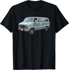 NEW LIMITED Free Candy On An Old Van Car Funny T-Shirt