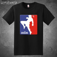 Muaythai Kick Boxing Martial Art Men’s Black T-Shirt Size S to 5XL