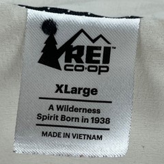 REI CoOp Button Up Shirt Mens XL Off White Zipper Pocket Gorpcore Hiking Fishing