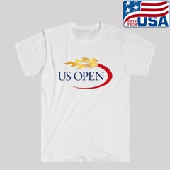 US Open Tennis Grand Slam Men’s White T-shirt Size S to 5XL