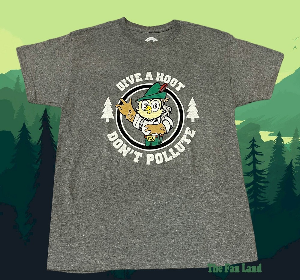 New Woodsy Owl Give a hoot Don’t pollute 1971 Classic Logo Mens T-Shirt