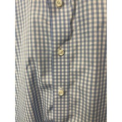 Knot Standard Mens Cotton LS Button Up Blue White Check Shirt Size XL