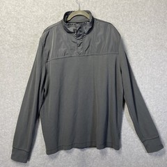 BANANA REPUBLIC 1/4 Zip Collared Gray Pullover Thermal Shirt Long Sleeve Mens XL