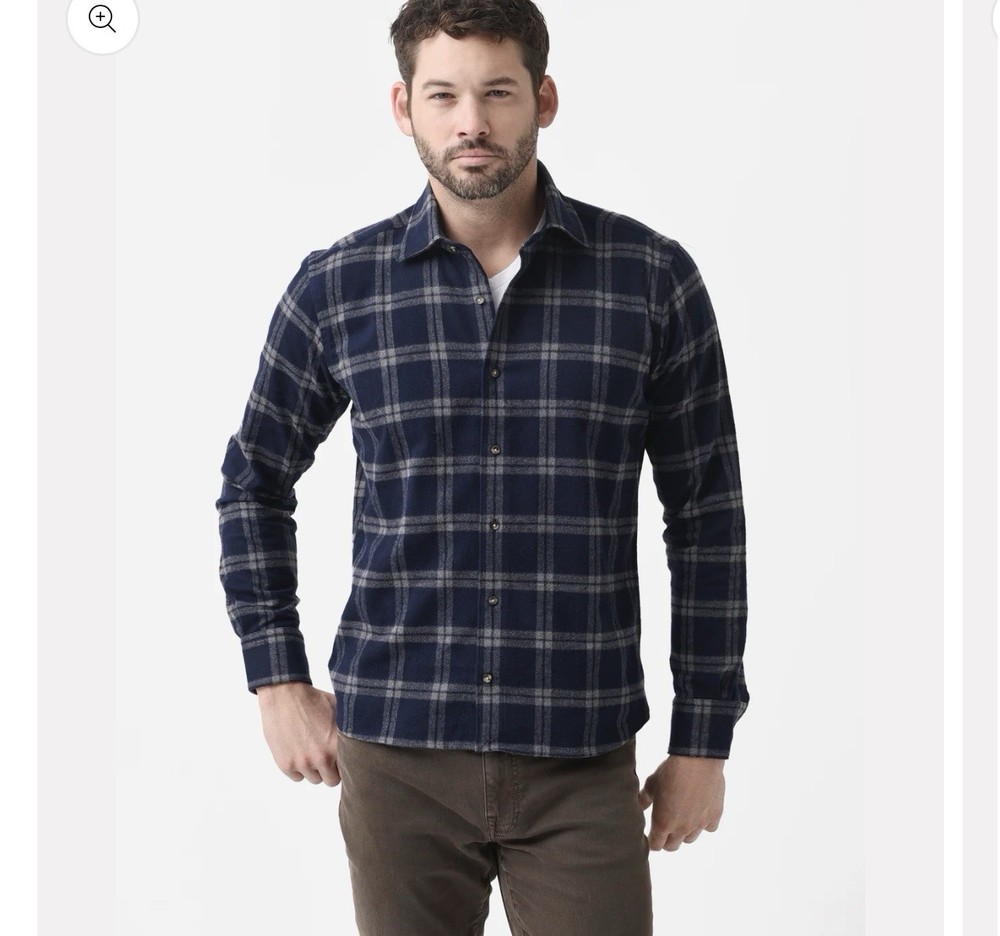 Peter Millar Crown Crafted Neo Japanese Flannel Shirt Men’s Small NWT Plaid