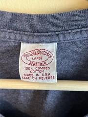 Vintage 90s Brooks Brothers Blank T Shirt Sz L Blue 100% Combed Cotton USA Made