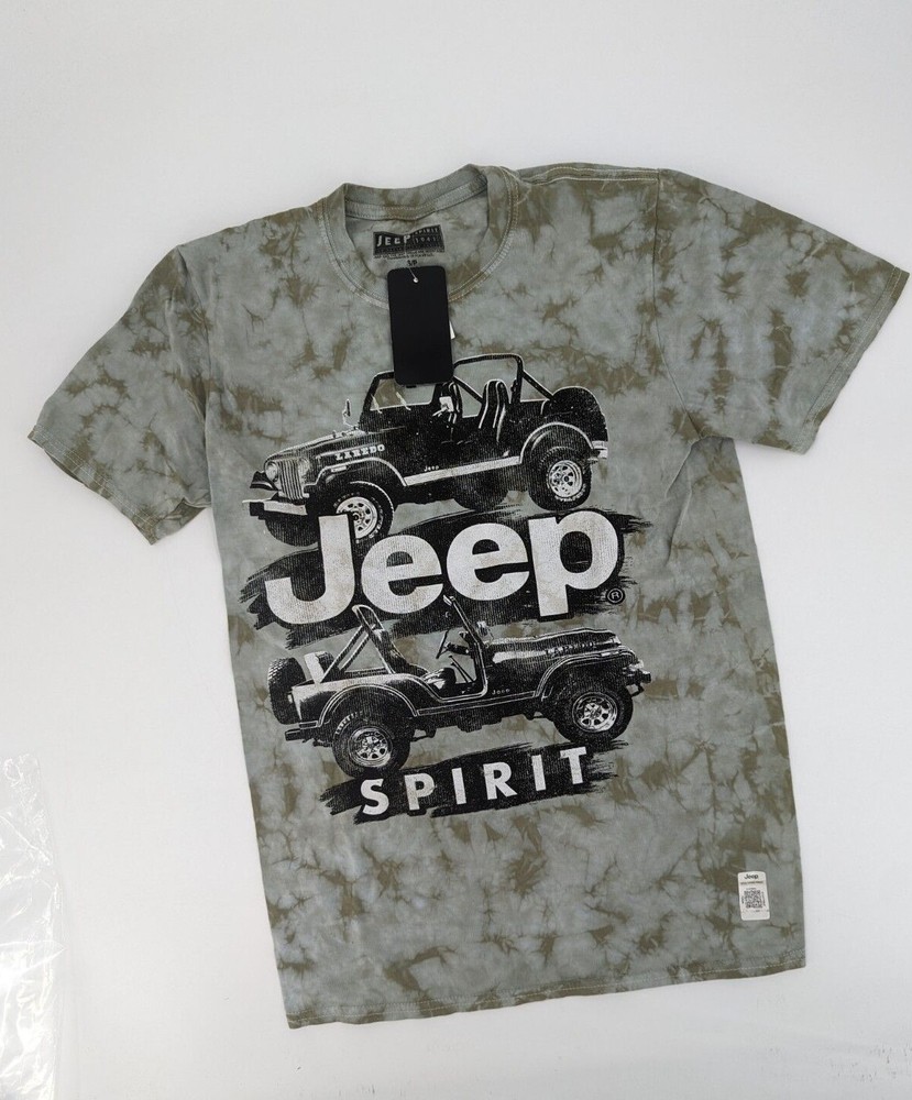 Men’s Jeep 1941 Classic Laredo Spirit Green Tie Dye Print Short Sleeve Shirt NWT