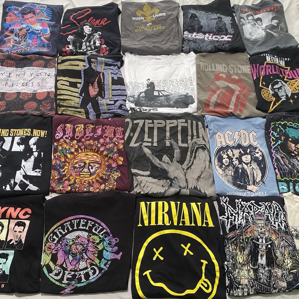 Rock Band Concert T-Shirt Lot of 20 Modern Pop Tour Music Tees Bundle Reseller