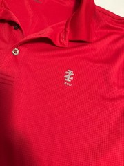 IZOD Golf Men’s Solid Red Short Sleeve Collared Polo Shirt Button Logo XL/TG