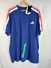 ADIDAS ~ Men’s Performance ~ 3-Stripe Active Tee ~Size XL~Red/White/Blue