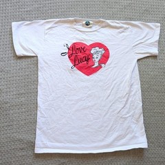 Vintage Universal Studios I Love Lucy Shirt Mens Medium White Graphic 90s