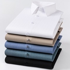 Mens Dress Striped Shirts Formal Business Long Sleeves Buttons Casual Shirts