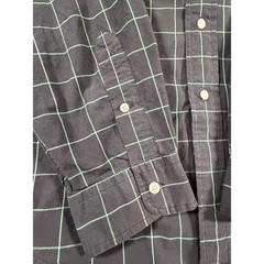 Ralph Lauren Golf Mens XXL Black Green Windowpane Cotton Custom Fit Shirt