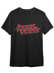 Men’s April Wine Band Logo Vintage T-Shirt – 70s Retro Rock Tee with Iconic Red