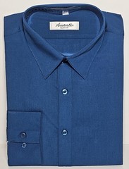 Amanti Men’s Dress Shirt Slim Fit Dark Teal Size Neck 15.5 Sleeve 32-33