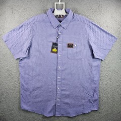 NEW Cremieux Performance Shirt Men 2XT UPF 30+ Short Sleeve Purple Striped