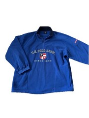 Vintage Polo Ralph Lauren Raised Letter Emblem US Polo Men’s XXL Blue Fleece