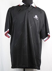 NEW NWT France 98 Official License FIFA World Cup Black Polyester Polo Shirt L