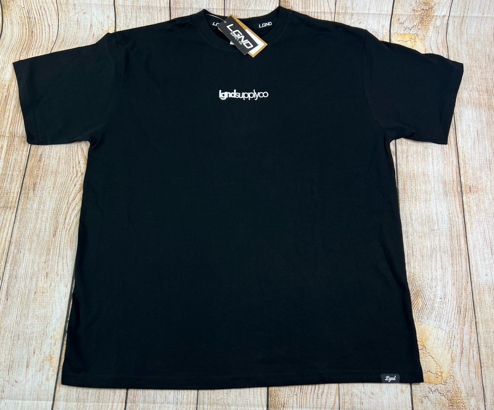 NWT Mens Lgnd Supply Co Black T Shirt Embroidered Size Large