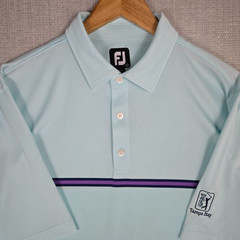 FOOTJOY x TPC TAMPA BAY Mens Size Large Polo Shirt Wicking Golf Blue Purple