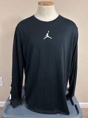 Nike Air Jordan Dri Fit Jumpman Black Long Sleeve Shirt Men’s Size XL 883877