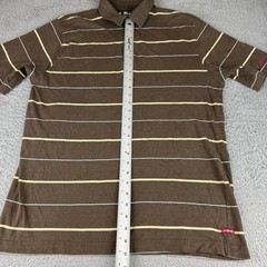 Vintage Billabong Brown Polo Shirt Striped Y2k Men’s Xl Surf Skate Preppy
