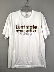 Kent State G ymnastics 2006 T Shirt XL White College Sports Casual Ohio Preppy
