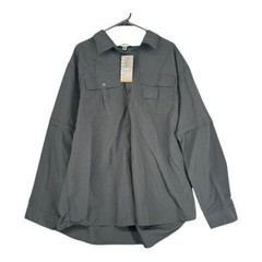 Tacvasen NWT Men’s 2XL Black Button Tactical Outdoor Sports Button Shirt Nylon