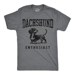 Mens Funny T Shirts Dachshund Enthusiast Sarcastic Puppy Graphic Novelty Tee For