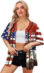 USA Eagle Baseball Jersey Patriotic American Flag Shirt Adult & Youth Sizes