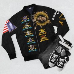 Unisex Bomber Jacket – Cavalry and Infantry Regiments of the Buffalo Soldiers