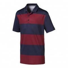 New Puma Rugby Golf Polo 595677 MOISTURE WICKING Color Blocked Pattern